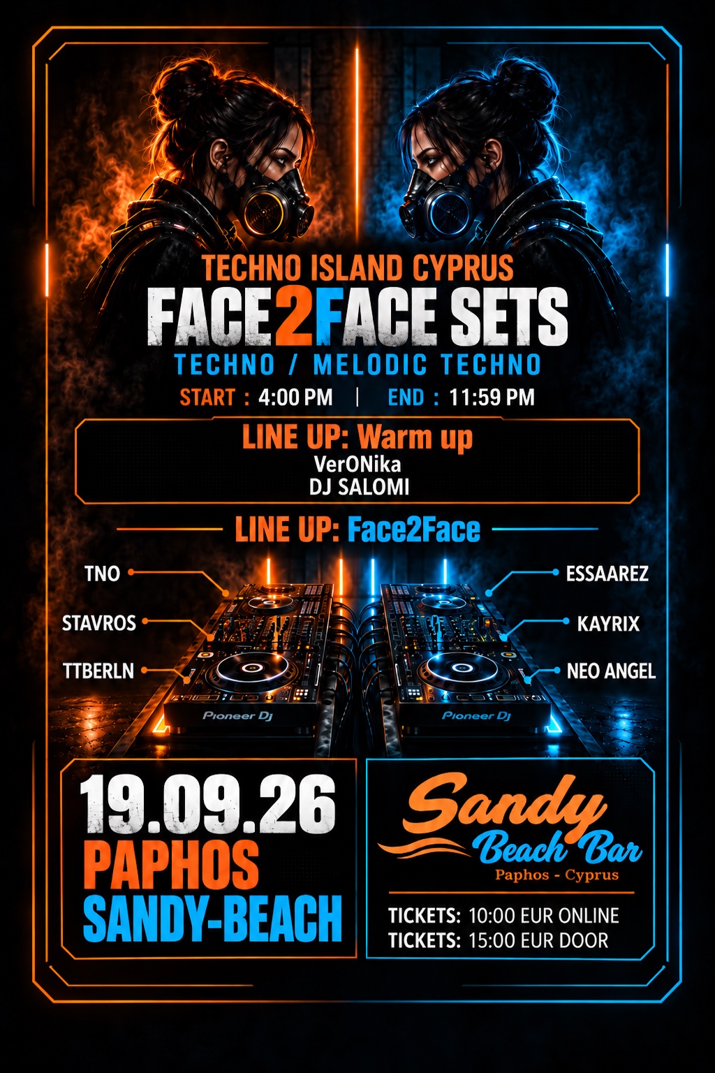 FACE 2 FACE SETS - TECHNO ISLAND CYPRUS - TECHNO
